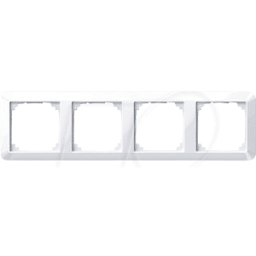 MERTEN EL 1M 389425 - 1-M, marco, 4 aumentos, blanco activo, brillante, antibacteriano