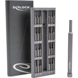 DELOCK 64126 - Juego de destornilladores de precisión, 49 piezas