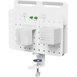LOGILINK PB0106 - Organizador de escritorio, soporte de abrazadera, blanco