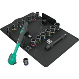 WERA 05005530001 - Juego de llaves de vaso, Multi, 1/3", Zyklop Comfort, 16 piezas
