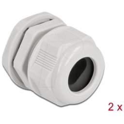 DELOCK 60388 - Unión roscada para cables PG21 para cable plano, verde, 2