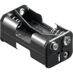FREI HALTER 4XUM3-QDK - Soporte de batería para 4 pilas Mignon (AA), pulsador
