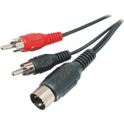 FREI AVK 114 - Adaptador de audio, 2 conectores RCA a conector DIN de 5 polos