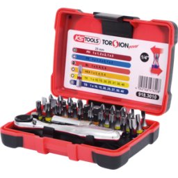 KS TOOLS GMBH KS 918.3010 - Caja de puntas TORSIONPOwer de 1/4", 32 piezas
