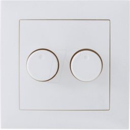 ECODIM ECO-DIM 10004 - Botón de atenuación doble, blanco, incl. Placa cen