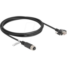 DELOCK 80425 - M12 Cable A codificado 8 pines hembra a RJ45 macho con tornillos