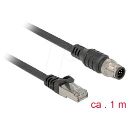 DELOCK 84922 - Cable RJ45 conector > conector M12 1 m
