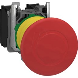 SCHNEIDER ELECTRIC XB5AT845 - Botón de parada de emergencia, rojo, 22 mm, enganche, ali