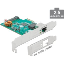 DELOCK 89139 - Tarjeta de red, PCI Express, 2,5 Gigabit Ethernet, 1 RJ45, PoE+