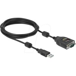 DELOCK 64154 - Cable adaptador USB a RS232, 2,5 kV galvan. Separación, 2 m