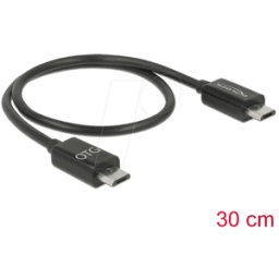 DELOCK 83570 - Cable USB 2.0, conector Micro B a conector Micro B, 0,3 m