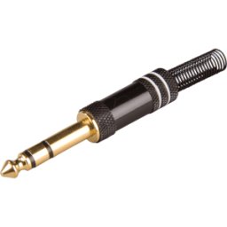 BKL KS 63SGS-WS - Conector jack, 6,3 mm, estéreo, 3 polos