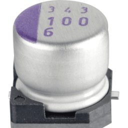 PANASONIC SVP 100/6 - Condensador de polímero, 100µF, 6V, 2000h, ESR bajo