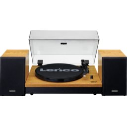 LENCO LS-300WD - Plato giratorio, Bluetooth, incl. 2 altavoces, madera