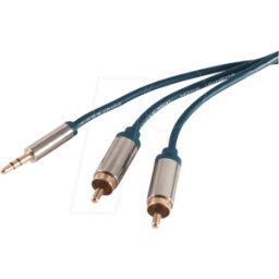 SHIVERPEAKS SHVP 30832-SL - Cable de audio, conector de 3,5 mm a 2x cinch, 1,5 m..
