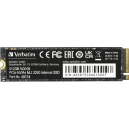 VERBATIM 49374 - Verbatim VI3000 PCIe NVMe M.2 SSD de 512 GB