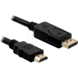 DELOCK 82435 - Conector macho DisplayPort a conector HDMI A, 3 m, negro