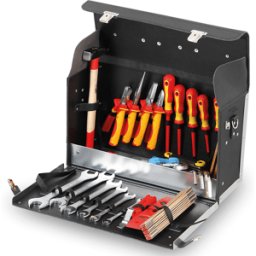 HEPCO+BECKER KOFFER AZUBI - Estuche para herramientas, , cuero, negro, 420x250x160 mm