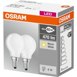LEDVANCE GMBH OSR 075803978 - Lámpara LED E14 base, 4 W, 470 lm, 2700 K, filamento