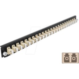 DELOCK 43359 - Panel frontal de caja de empalmes de 19", 24 puertos, LC Duplex,