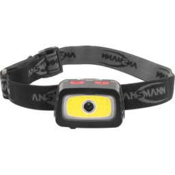 ANSMANN ANS HL HD200B - Luminaria frontal LED HD200B, 200 lm, negro, 3x AAA (Micro)