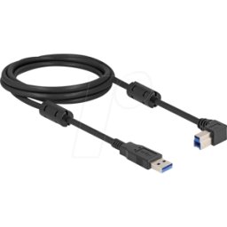 DELOCK 81109 - Cable USB 3.0, conector A a conector B, 90° derecha, 2 m