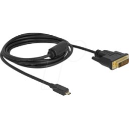 DELOCK 83586 - Cable DVI 24+1 macho > conector Micro-HDMI de 2,0 m