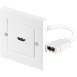 GOOBAY 51722 - HDMI toma de pared con 1 x conector hembra HDMI / conector hembr