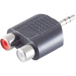 SHIVERPEAKS SHVP BS57090 - Enchufe de jack estéreo de 3,5mm mm en 2 fono acopladores