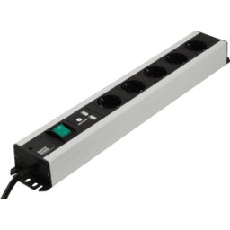 BACHMANN BACH 300.030 - Regleta de 5 tomas, tipo F - CEE 7/3, negra