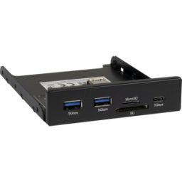 INTER-TECH IT88884141 - Lector de Tarjetas, Interno, 3,5", USB-A, USB-C, MicroSD, SD