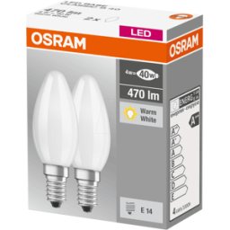 LEDVANCE GMBH OSR 075803930 - Lámpara LED E14 base, 4 W, 470 lm, 2700 K, filamento