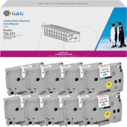 G&G; 20100 - Cinta de repuesto para Tze-231, 10 piezas