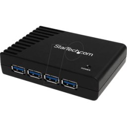 STARTECH.COM ST 4300USB3EU - USB 3,0 Hub de 4 puertos, 4x USB-A, negro