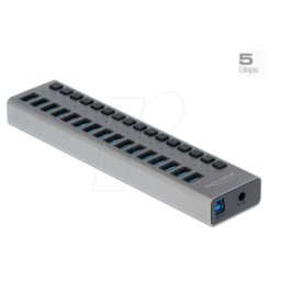 DELOCK 63739 - USB 3,0 Hub de 16 puertos, con interruptores