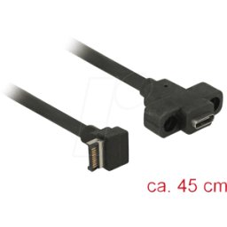 DELOCK 85326 - Conector de poste Llave A > Conector USB 3,1 Tipo C para instala