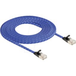 DELOCK 80386 - Cable de red plano RJ45 Cat.6A U/FTP 5 m azul