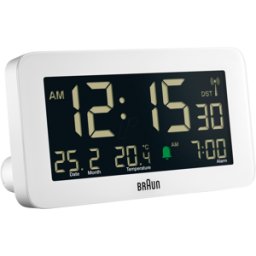 BRAUN BC10-DCF W - Despertador inalámbrico digital blanco