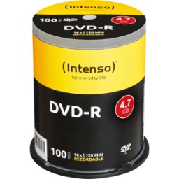 DVD-R4,7 INT100 - Intenso DVD-R 4,7GB, caja de 100