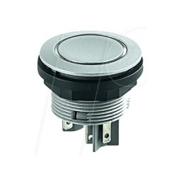 SCHLEGEL STLRWO1 - Pulsador - 1 NO + 1 NC, plata, anillo led blanco