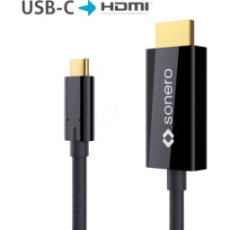 SONERO SON X-UCC010-015 - USB C plug to HDMI cable, DP mode, 4K60, 1.5 m, black