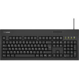 KEYSONIC 61082 - Teclado, USB, con lector de tarjetas inteligentes, negro