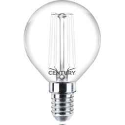 CENTURY CEN INH1GW451427 - Lámpara LED E14, 4,5 W, 470 lm, 2700 K, filamento, blanco
