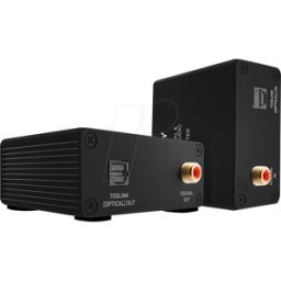 LINDY 70456 - Toslink + extensor de audio coaxial sobre Cat.5e/6, 150 m