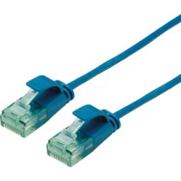 ROLINE RECYCLED MATERIAL ROLINE 21453442 - Cable de interconexiones Cat.6a (clase EA) UTP, Slim, azul, 0,5