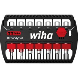 WIHA 42114 - Juego de bits BitBuddy, hexágono de 7 piezas, 49 mm, TY-b