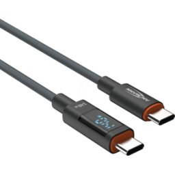 ANSMANN ANS 1700-0176 - Cable de datos/carga USB C macho, 140 W, 1,2 m