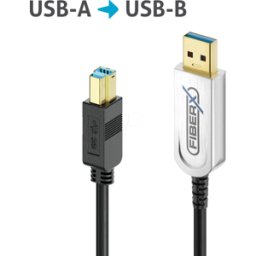PURELINK PURE FX-I545-030 - Cable óptico USB 3,1, FiberX, Un macho a B macho, 30 m..