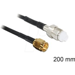 DELOCK 88596 - Cable de antena RF, conector SMA > conector hembra FME, 20 cm