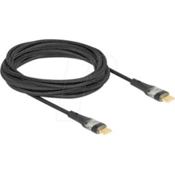 DELOCK 80765 - Cable de carga y sincronización, USB-C, 100 W, textil, 3,0 m